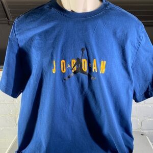 Jordan Blue Tee with Yellow Graphic
